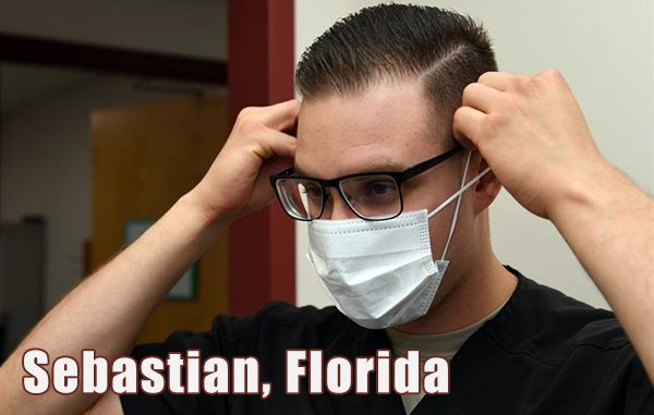 More people are wearing medical masks now in Sebastian, Florida.