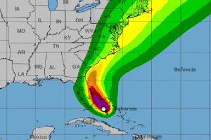 Hurricane Isaias predicted winds for Sunday.