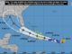 Tropical Storm Laura path and tracking.