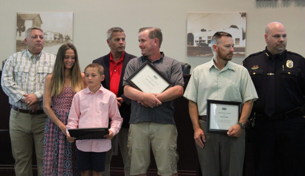 A nine-year-old boy and three bystanders recognized by City of Sebastian