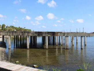 Concrete platform next to Squidlips in Sebastian, Florida.