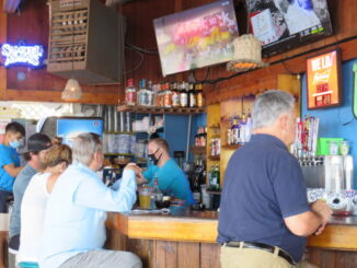 Exterior bar at Captain Hirams Resort