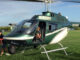 Indian River Sheriff's Office helicopter in Sebastian during community night out.