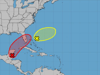 Tropical depression moving towards Florida / Courtesy of NOAA