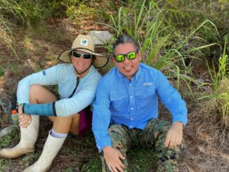 Barb Grass & Emanuel Aguirre at tortoise survey (Courtesy of IRC Parks and Recreation)