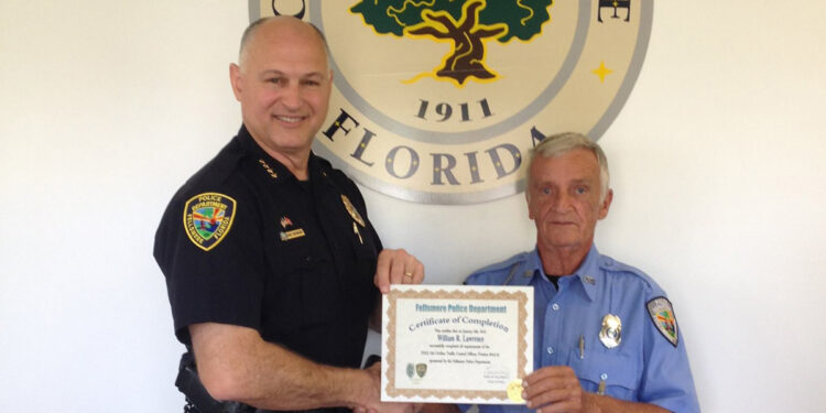 Fellsmere Police Chief Keith Touchberry (left) and Bill Lawrence