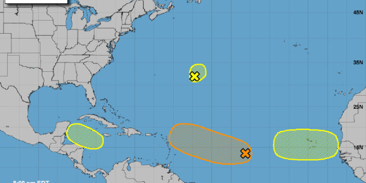 Current activity in the tropics.