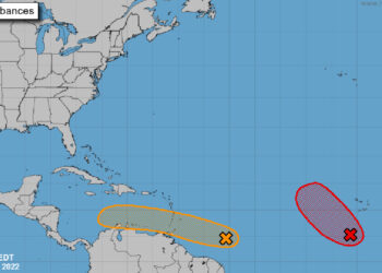 Current map of the tropics (NOAA)