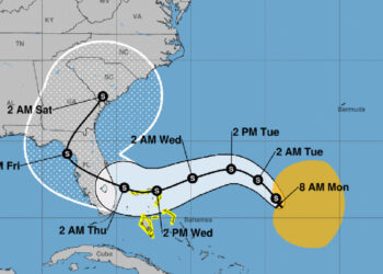 Subtropical Storm Nicole tracking (NOAA)