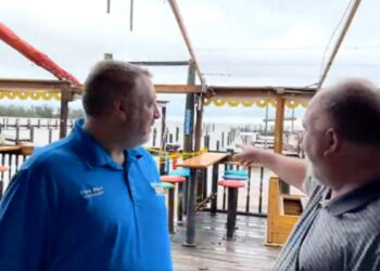 Hurricane Nicole damages docks in Sebastian, Florida