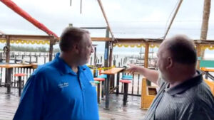 Hurricane Nicole damages docks in Sebastian, Florida