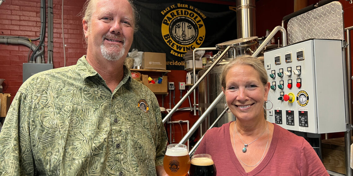 Pete and Lynn Anderson of Pareidolia Brewing Company in Sebastian, Florida.
