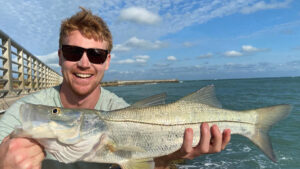 Andrew Knight with a Snook at the Sebastian Inlet