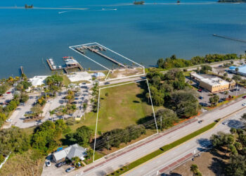 The Sembler waterfront property next to Fisherman's Landing (Credit: One Sotheby's Int'l Realty)