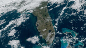 Current weather satellite over Florida (NOAA)
