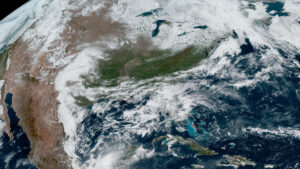 Satellite photo shows clouds over Florida (NOAA)