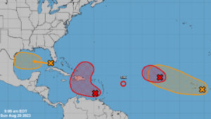 Current tropical disturbances