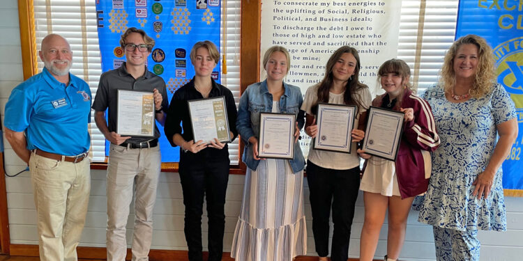 Sebastian Exchange Club Honors Students of the Month