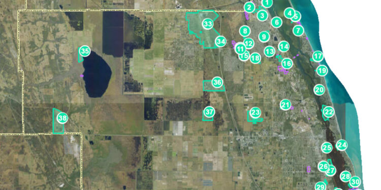 Environmental Conservation Map in Indian River County