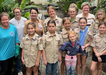 Sebastian Troop 4545, officially formed in February 2023 as part of Scouts BSA, currently consists of six female troopers.