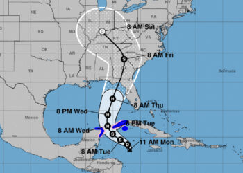 Disturbance in Gulf (Courtesy/NOAA)