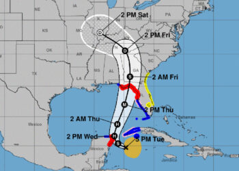 Tropical Storm Helene path (Courtesy/NOAA)