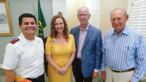 From left to right: Captain Kelvin Garcia, Meridith Egan, Steve Corrick, and Paul Pronsky.