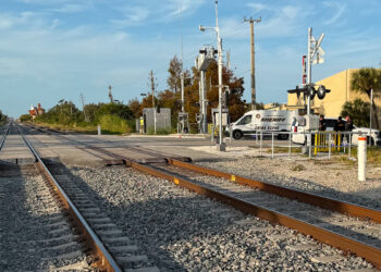 Brightline crossing at 12th Street in Indian River Couny. (Courtesy: IRCSO)