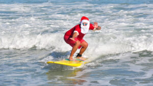 Surfing Santas event in Florida