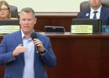 Trevor Loomis, CEO of Indian River Habitat for Humanity, spoke at the last city council meeting
