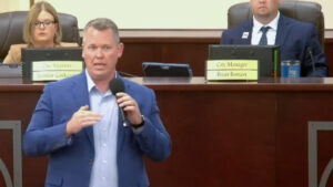 Trevor Loomis, CEO of Indian River Habitat for Humanity, spoke at the last city council meeting