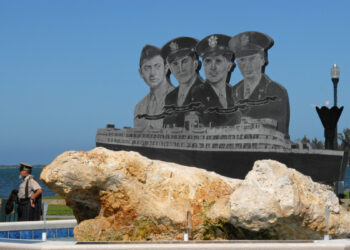 Four Chaplains memorial at Riverview Park in Sebastian, Florida