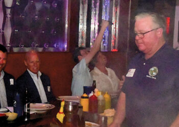 Indian River County Property Appraiser Wesley Davis was one of the celebrity chefs for a fundraising event at Fujiyama Steakhouse & Sushi Bar in Vero Beach, Florida