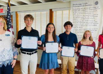 Students of the Month spotlight by the The Exchange Club of Sebastian for the Month for March include Lana Loffredo: Sebastian Charter Junior High School, William Walsh: Sebastian River Middle School, Saige Lupo: Storm Grove Middle School, and Sage Davidian and Mary Twomey: Sebastian River High School.
