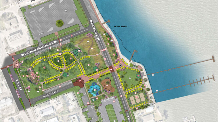 Conceptual Riverview Park Master Plan in Sebastian, Florida.