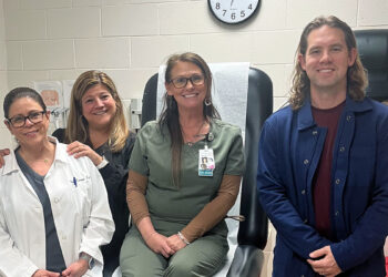 TCCH employees (left to right) Nancy Laureano, PA-C; Jodi Olivadoti, IRCJ Director; Michelle Brennan, RN; Stephan Maynard, DNP, APRN