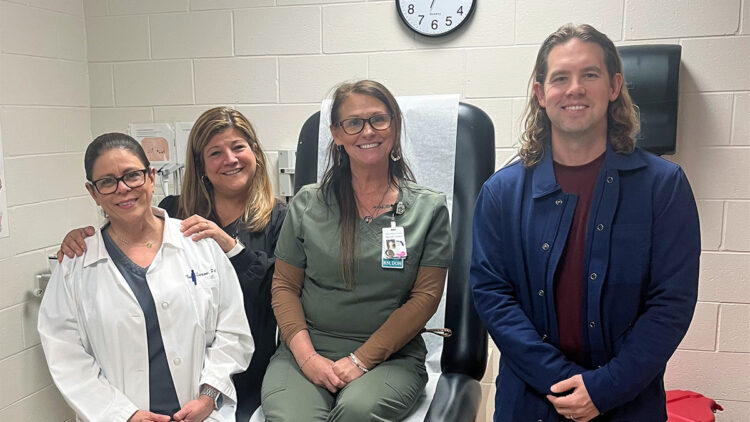 TCCH employees (left to right) Nancy Laureano, PA-C; Jodi Olivadoti, IRCJ Director; Michelle Brennan, RN; Stephan Maynard, DNP, APRN