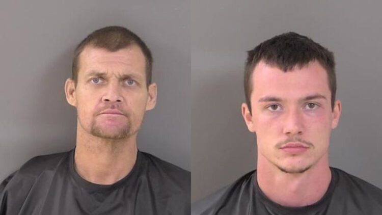 David Hampton and Steven Meeks arrested during a search warrant in Sebastian, Florida.