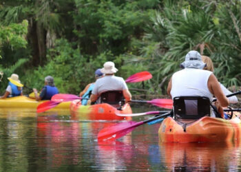 Kayak excursions at Environmental Learning Center