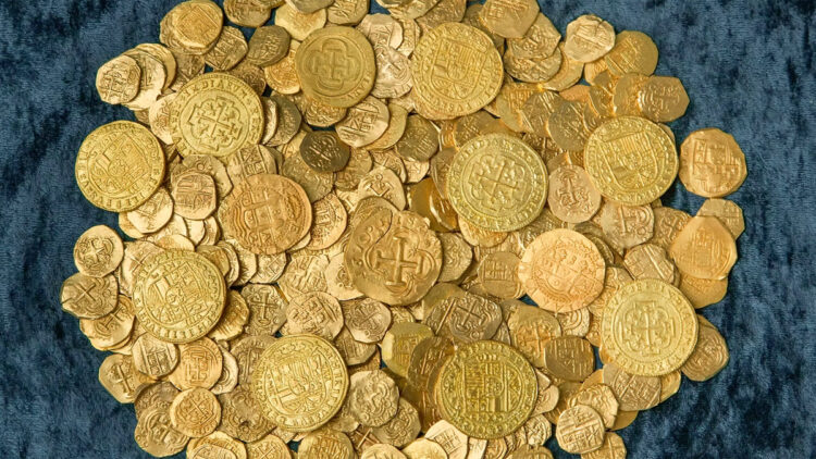 Gold coins from the one of the ship wrecks