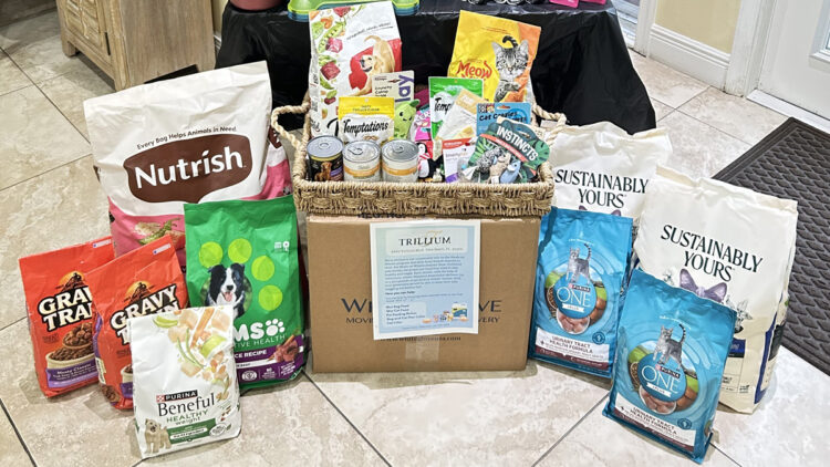 Trillium Community Pet Food and Supply Donations (Courtesy of Senior Resource Association, Inc.)