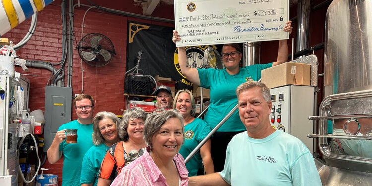Pareidolia Brewing Company raised $6,903 last month through its 4th Annual Open Golf Scramble to benefit Florida Elks Children's Therapy Services.