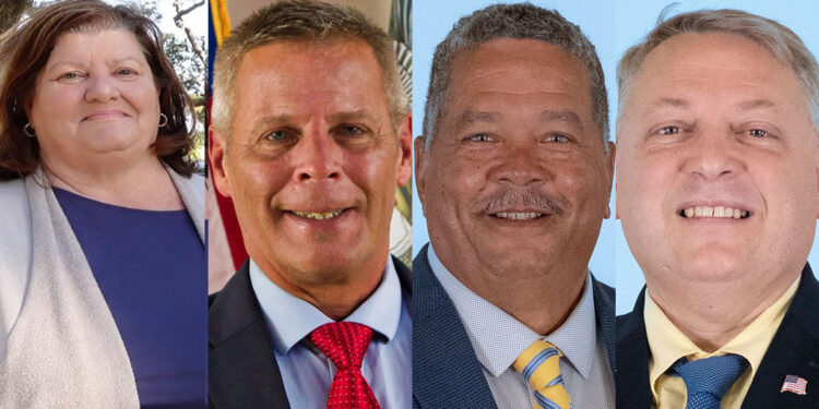 From left to right: Sherrie Matthews, Bob McPartlan, Fred Jones, and Chris Nunn.