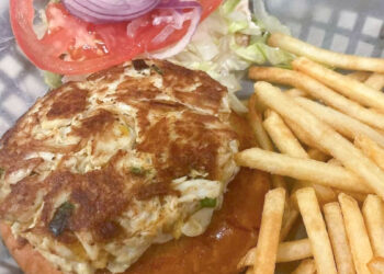 Crab Cake Sandwich at the Sebastian Sandwich Shack