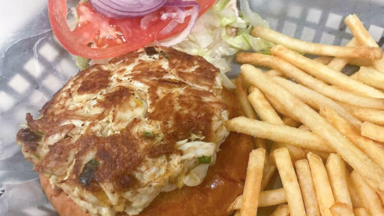 Crab Cake Sandwich at the Sebastian Sandwich Shack