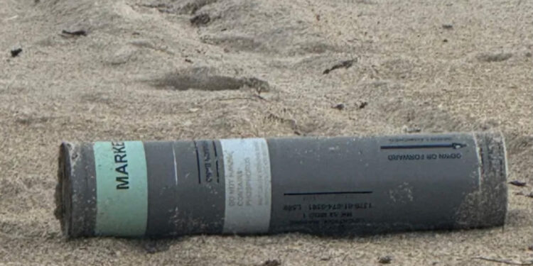 The flare was spotted Thursday morning near South Beach Park in Vero Beach.