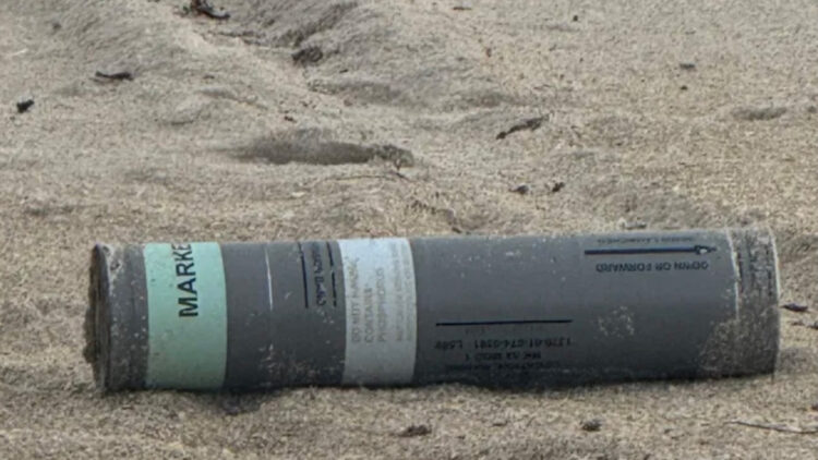 The flare was spotted Thursday morning near South Beach Park in Vero Beach.