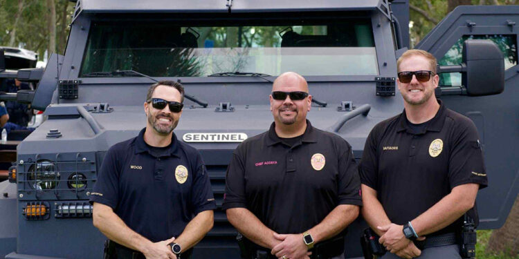 The Sebastian Police Department is hosting its Annual Community Night Out, featuring local, state, and federal law enforcement officers at Riverview Park.