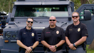 The Sebastian Police Department is hosting its Annual Community Night Out, featuring local, state, and federal law enforcement officers at Riverview Park.