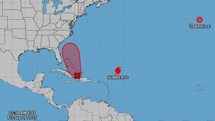 AL94 is expected to become a tropical depression near the Bahamas in 1-2 days; interests there should monitor it. Heavy rain is likely in parts of the Virgin Islands, Puerto Rico, Dominican Republic, Haiti, Turks and Caicos, and southeastern Bahamas over the next day or two.